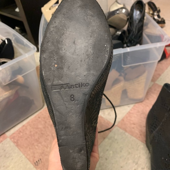 Matiko Snakeskin Wedge Booties - Picture 3 of 3